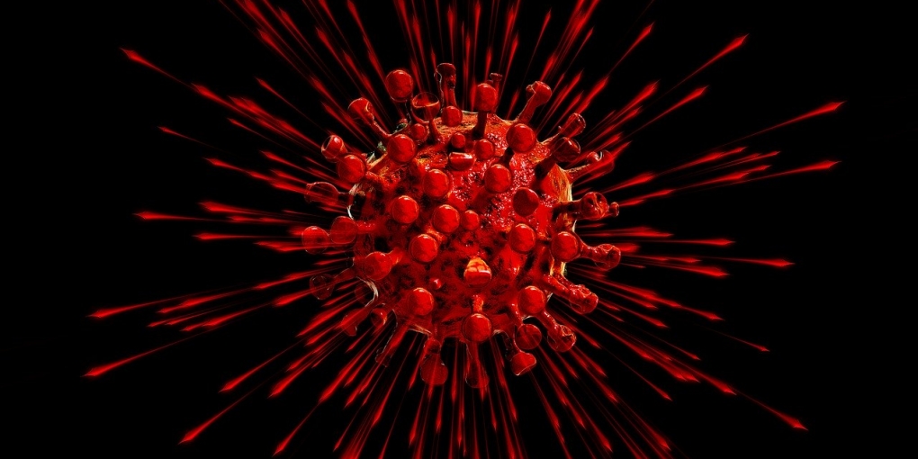 image of color red coronavirus